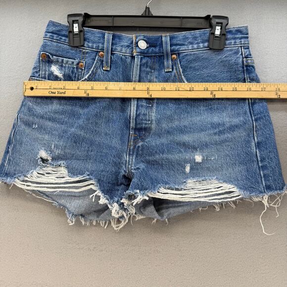 Levi's 501XX Big E Jean Shorts Women's 27x2.5 Button Fly Summer Preppy EUC - Picture 10 of 14
